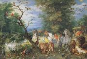 BRUEGHEL, Jan the Elder The Animals entering thte Ark (mk08) oil painting
